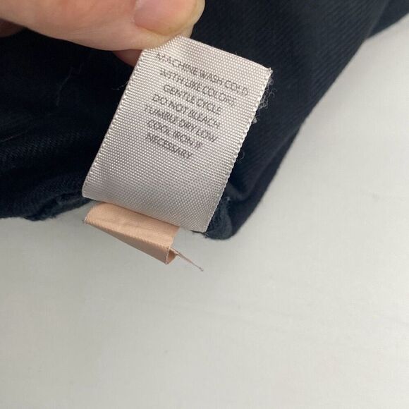 J.Jill Stretch Linen‎ Blend Straight Pants Flat Front Black Size 8 - Picture 11 of 11